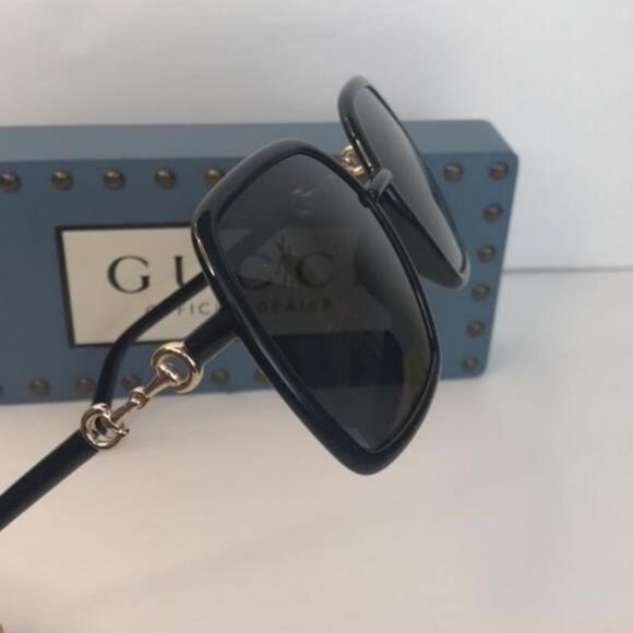 💯 - Authentic New GUCCIGrey Square Ladies SunglassesGG0890S 001 55 - Picture 14 of 16